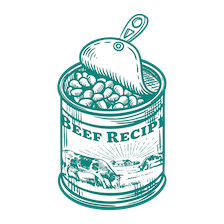 illustration of canned food of beef recipe