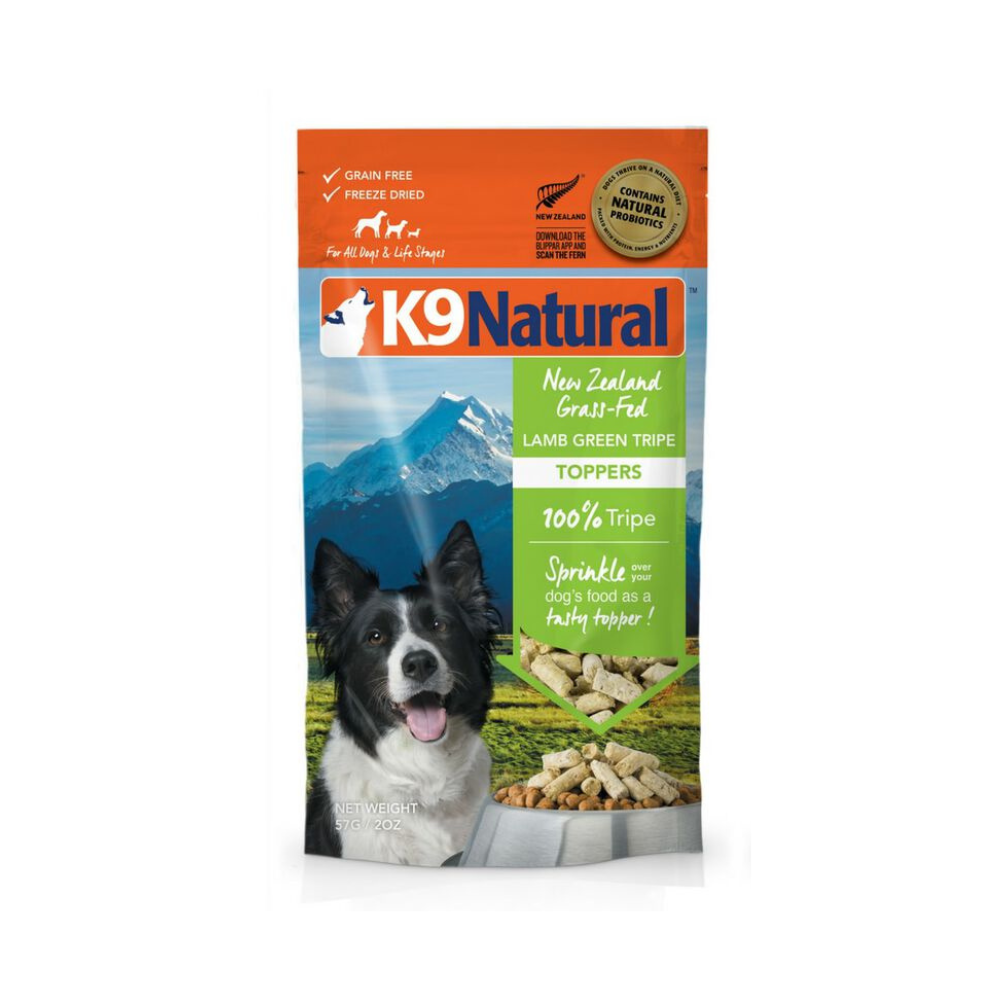 K9 Natural Lamb Green Tripe Freeze-Dried Booster for Dogs, 2-oz bag