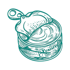 illustration of cat canned food Yummy