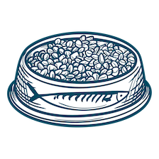 illustration of bowl with food