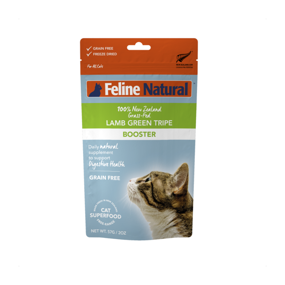 Feline Natural Booster Lamb Green Tripe Freeze-Dried Cat Food, 2-oz bag