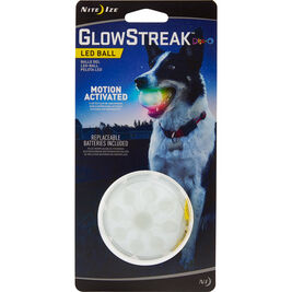 Nite Ize GlowStreak LED Ball Dog Toy, Disc-O