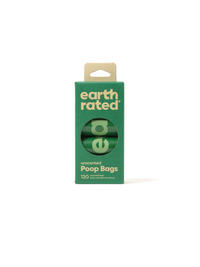 Earth Rated Dog Poop Bag Rolls, Unscented, 8 Rolls, 120-count