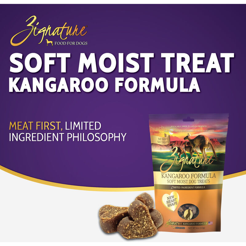 Zignature Soft Moist Dog Treats, Kangaroo, 4-oz image number null