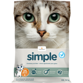 Intersand Simple Clumping Cat Litter, Unscented, 40-lb