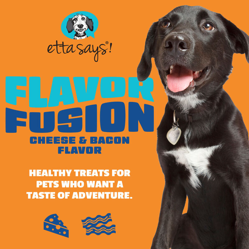 Etta Says Flavor Fusion Dog Chew, Cheese & Bacon, 2-oz image number null