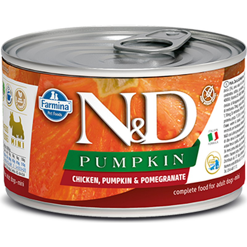 Mud Bay Buy Farmina N D Pumpkin Canned Dog Food Chicken Pumpkin Pomegranate Adult 4.9 oz for USD 3.59 MudBay