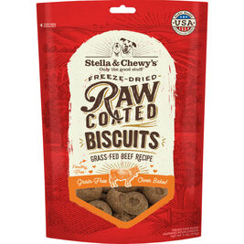 Stella & Chewy's Raw Coated Biscuits Dog Treats, Beef, 9-oz