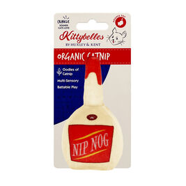 Huxley & Kent Holiday Kittybelles Nip Nog Bottle Cat Toy