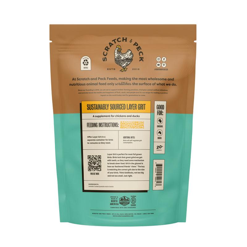 Scratch and Peck Feeds Poultry Supplement, Layer Grit, 7-lb