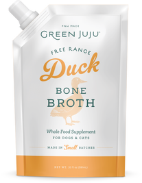 Green Juju Bone Broth Frozen Pet Food Topper, Duck, 20-oz