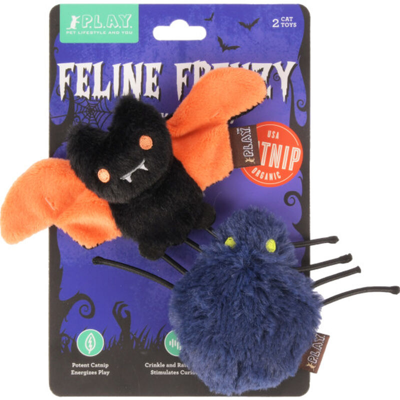 P.L.A.Y. Halloween Feline Frenzy Cat Toys, Creepy Critters, 2-pack image number null