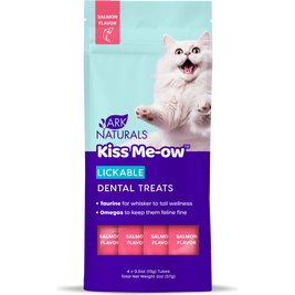 Ark Naturals Kiss Me-ow Lickable Dental Cat Treats, Salmon, 4-pack
