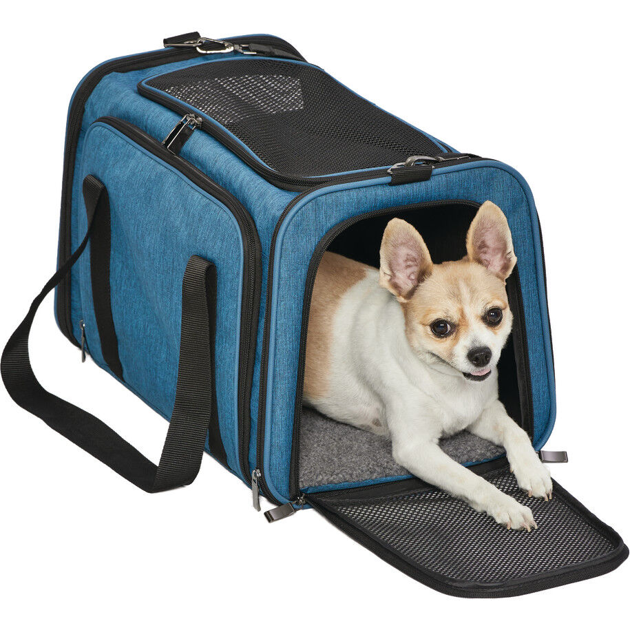Duffy Buy MidWest Duffy Expandable Pet Carrier, Blue, Large for USD