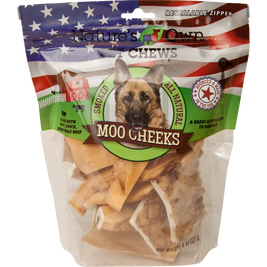 Nature's Own Not-Rawhide Dog Treats, Moo Cheeks, 8-oz