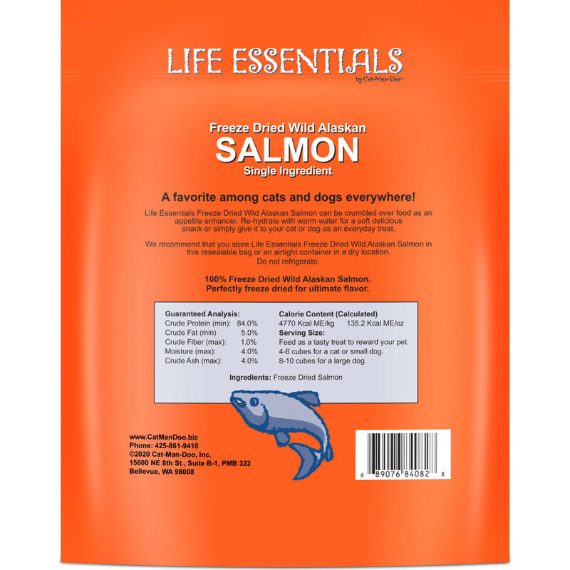 Life Essentials Wild Alaskan Salmon Freeze-Dried Cat & Dog Treats, 5-oz bag