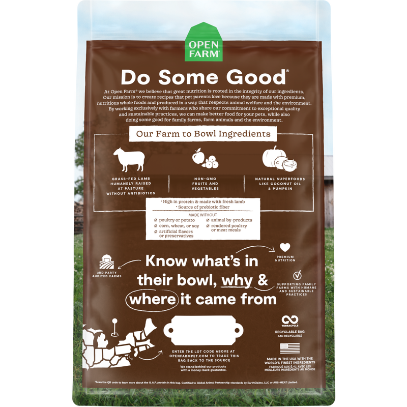 Open Farm Grain-Free Dry Cat Food, Lamb, 4-lb image number null