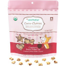 Coco Therapy Coco-Charms Dog Training Treats, Cranberry Sweet Potato Pie, 5-oz