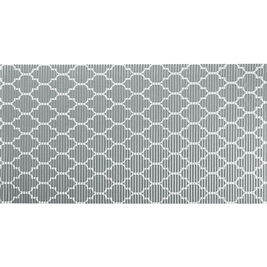 Time To Roar Original Ribbed Foam Cat Litter Box Mat, Grey Trellis