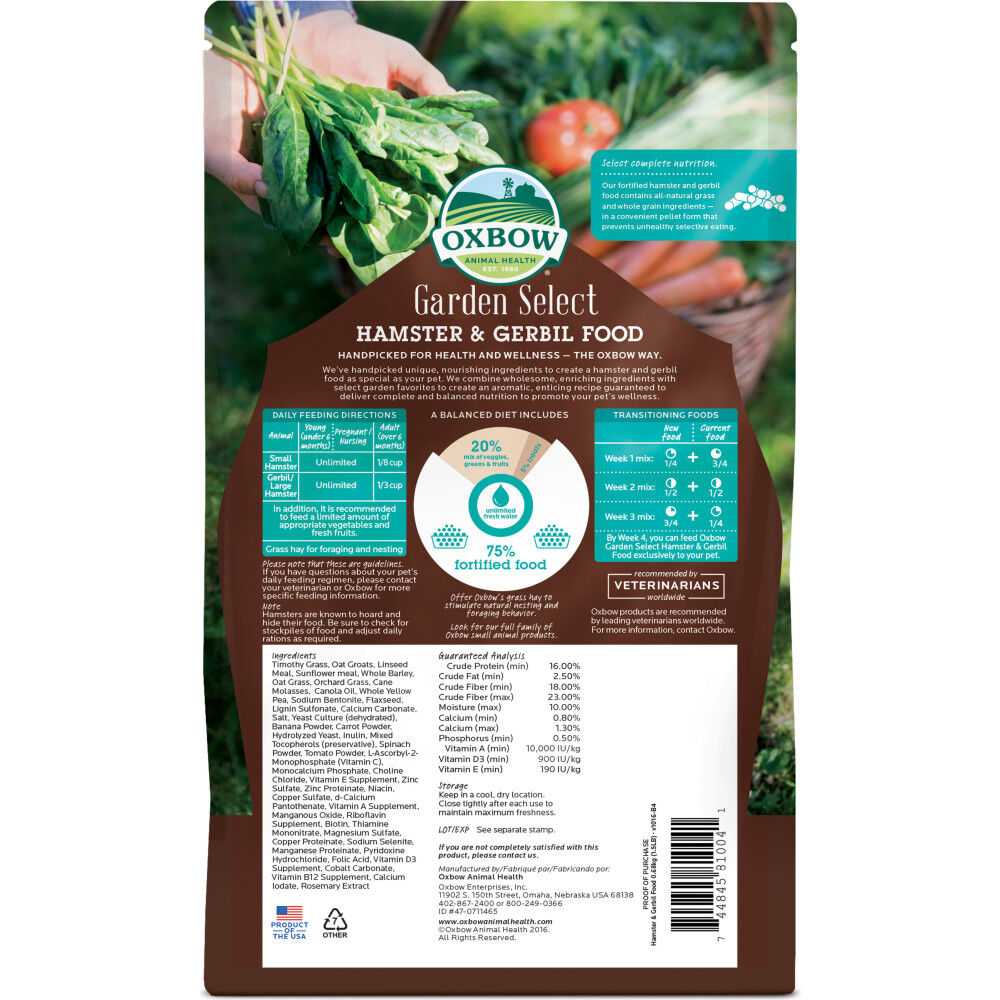 Oxbow hotsell hamster food