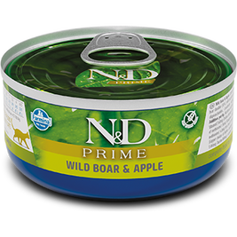Farmina N&D Prime Canned Cat Food, Boar & Apple