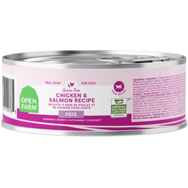 Open Farm Canned Cat Food, Pate, Chicken & Salmon