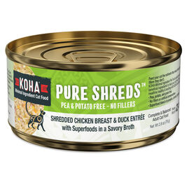Koha Pure Shreds Canned Cat Food, Chicken & Duck