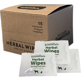 Animal Essentials Herbal Ear Wipes for Dogs & Cats, 15-count