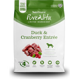 PureVita Limited Ingredient Grain Inclusive Dry Dog Food, Duck & Cranberry, 4-lb