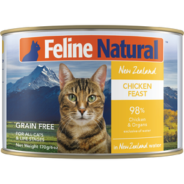 Feline Natural Canned Cat Food, Chicken, 6-oz