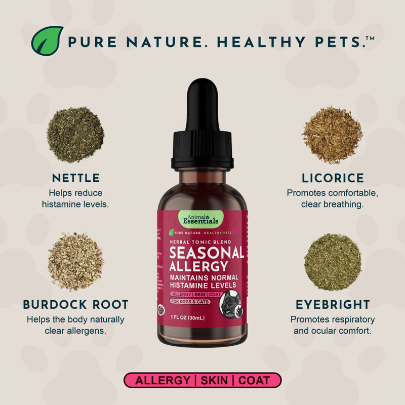 Animal Essentials Seasonal Allergy Herbal Dog & Cat Supplement, 1-oz image number null