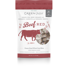 Green Juju Freeze-Dried Dog & Cat Food Topper, Beef Red, 3-oz