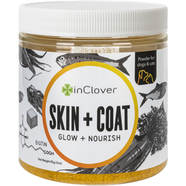 InClover Powder Dog & Cat Supplement, Skin + Coat, Glow + Nourish, 85-g
