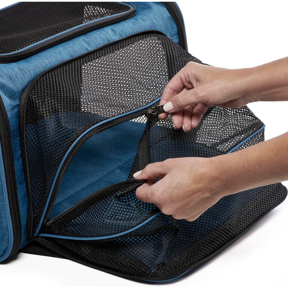 Duffy Buy MidWest Duffy Expandable Pet Carrier, Blue, Large for USD
