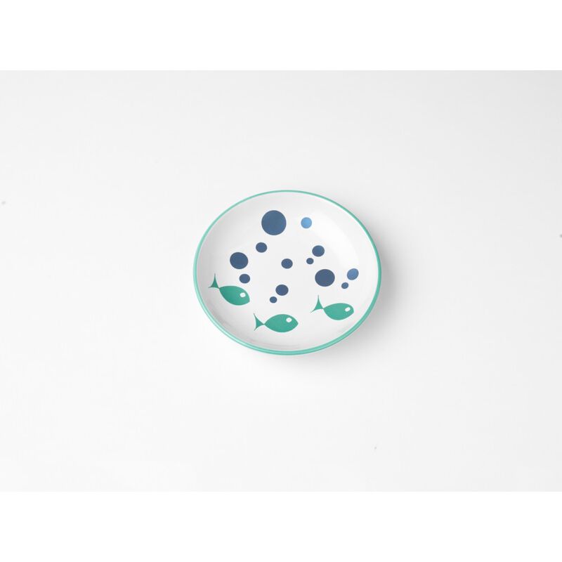 PetRageous Designs Bubble Fish Cat Saucer, 2.5-oz image number null