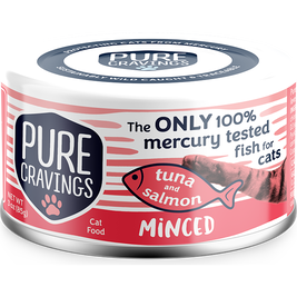 Pure Cravings Minced Canned Cat Food, Tuna & Salmon