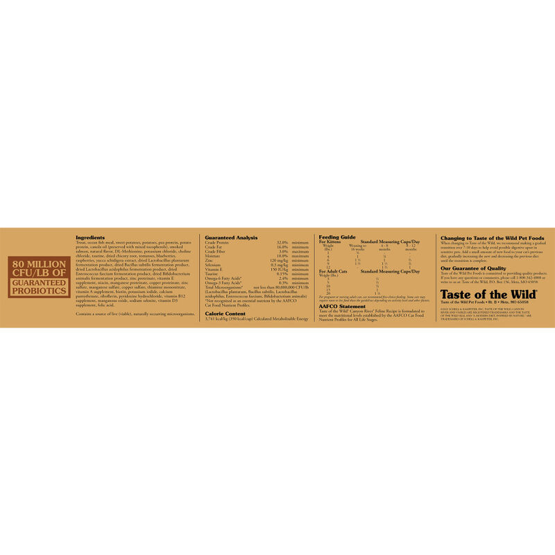 Taste of the Wild Grain-Free Dry Cat Food, Canyon River image number null