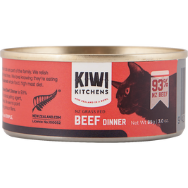 Kiwi Kitchens Canned Cat Food, Beef, 3-oz