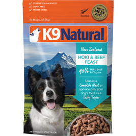 K9 Natural Freeze-Dried Dog Food, Hoki & Beef