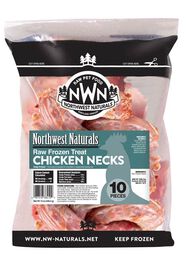 Northwest Naturals Raw Frozen Dog Treats, Chicken Neck, 10-pack