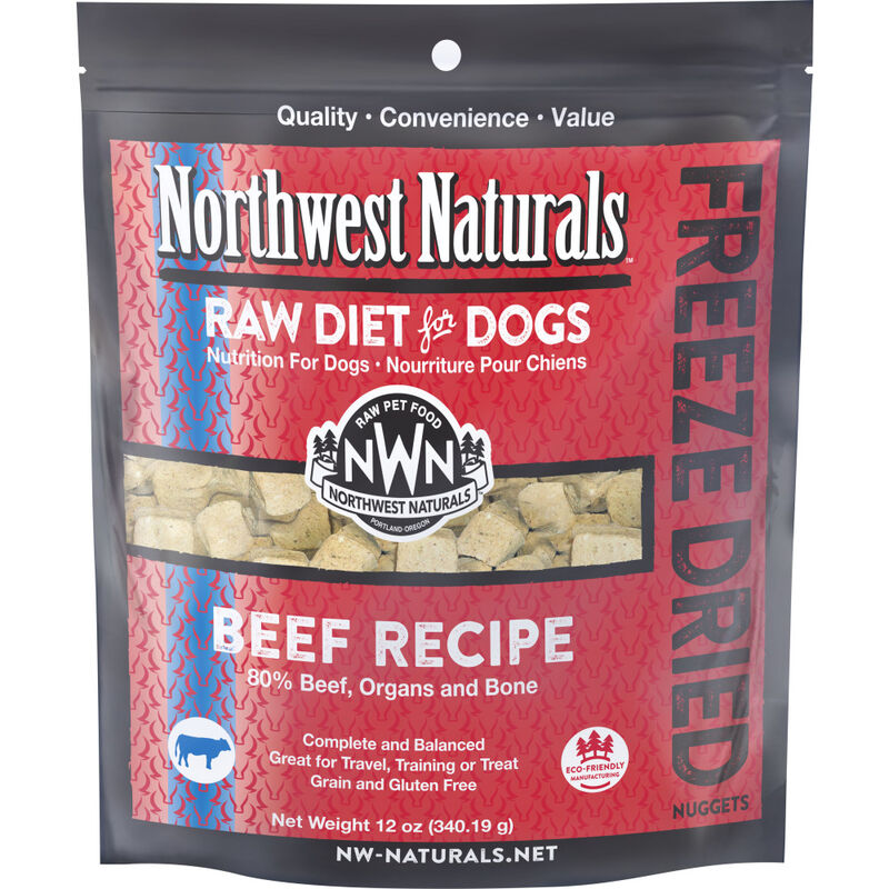 Northwest Naturals Raw Freeze-Dried Dog Food, Nuggets, Beef image number null