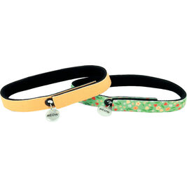 Coastal ElastaCat Flex Cat Collar, Flowers & Orange