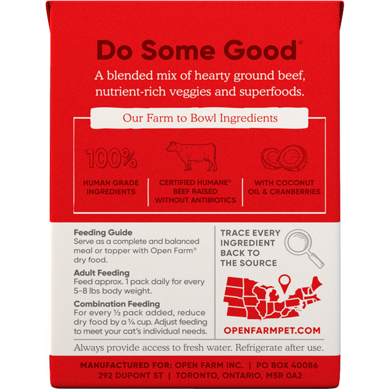 Open Farm Rustic Blend Wet Cat Food, Beef image number null