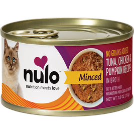 Nulo Grain-Free Canned Cat Food, Minced, Tuna Chicken & Pumpkin Nulo Grain-Free Canned Cat Food, Minced, Tuna Chicken & Pumpkin