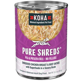 Koha Pure Shreds Canned Dog Food, Chicken & Beef
