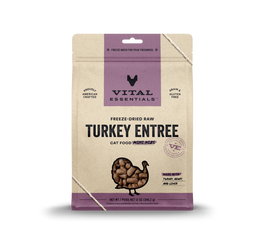 Vital Essentials Raw Freeze-Dried Cat Food, Turkey, Mini Nibs