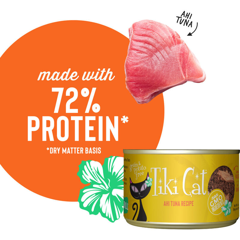 Tiki Cat Grill Canned Cat Food, Ahi Tuna, 6-oz image number null
