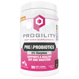 Nootie Progility Pre & Probiotics with Enzymes Supplemental Dog Chews, 90-ct