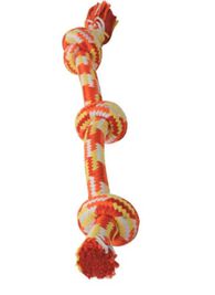 Mammoth 3-Knot Rope Bone Dog Toy, Assorted Colors, 25-inch