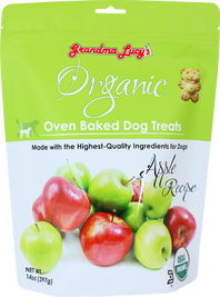 Grandma Lucy's Organic Oven Baked Dog Treats, Apple, 14-oz